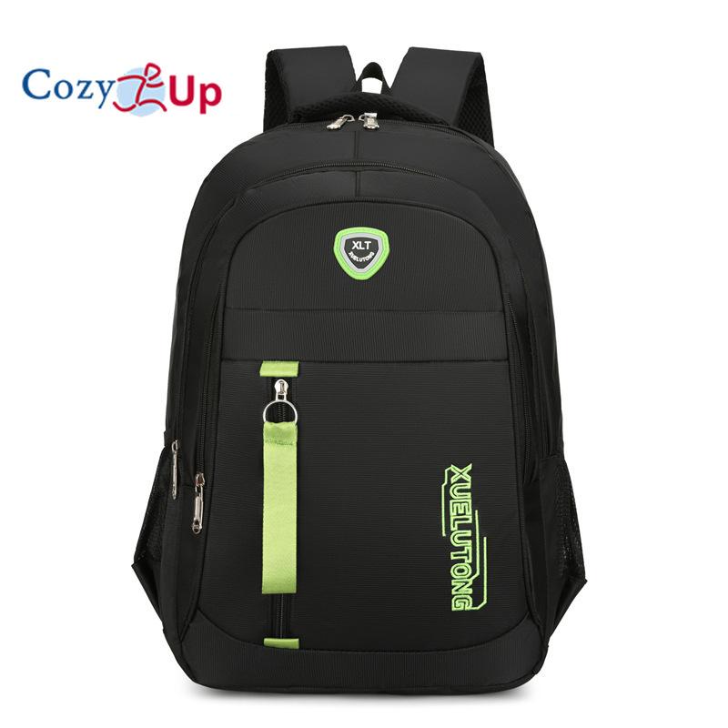 

Открытый рюкзак Рюкзак большой емкости Студенческая школьная сумка Мужская деловая компьютерная сумка 49x33x20cm зелёный