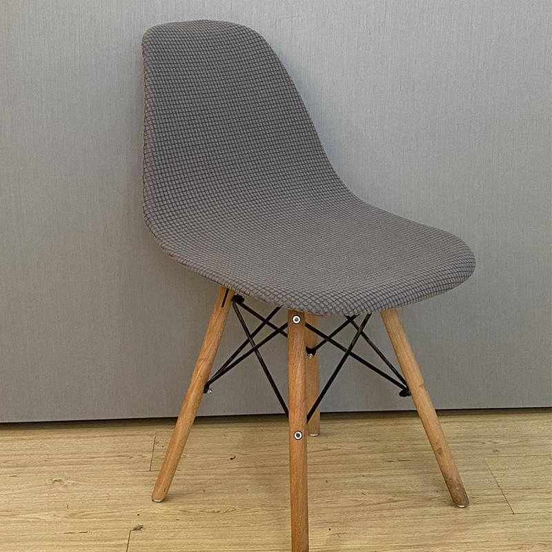 Jacquard Waterproof Shell Chair Cover Short Back Scandinavian Chair Covers Adjustable Dining Room Seat Covers For Bar Party