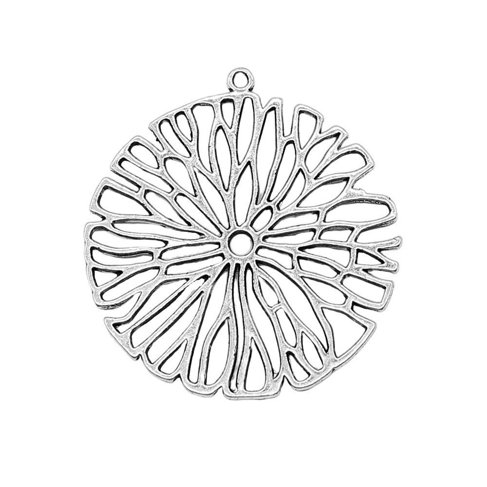 Flowers Of Life Charms Vintage Alloy Pendants For Nature Inspired Jewelry Making