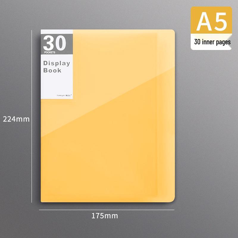 A5 Transparent Ring Binder File Folder, Multi-page: 20/30/40/60 Pages
