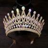 Baroque Queen Large Crystal AB Crowns For Bridal Women Girls Wedding Tiaras Diadem Comb Princess Party Hair Dress Jewelry