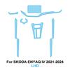 Pellicola TPU Pretagliata per Interni Auto per Skoda ENYAQ iV 2021-2024 Console Centrale Media Cruscotto Navigazione Pellicola Protettiva Antigraffio