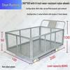 Foldable Steel Mesh Warehouse Platform Cart with Fencing