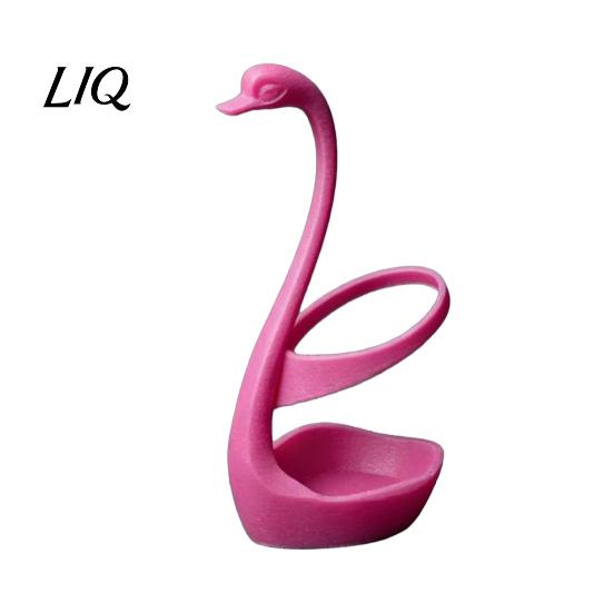 Toothbrush Holder 3D Printed Swan Holder, Bathroom Organizer with Hollow Water-Draining Design, Black White Shape Dual Color, Widened Stable