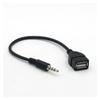 3.5mm Car AUX Audio Cable To USB Audio Cable Car Electronics for Play Music Black Car Audio Cable USB Headphone Converter