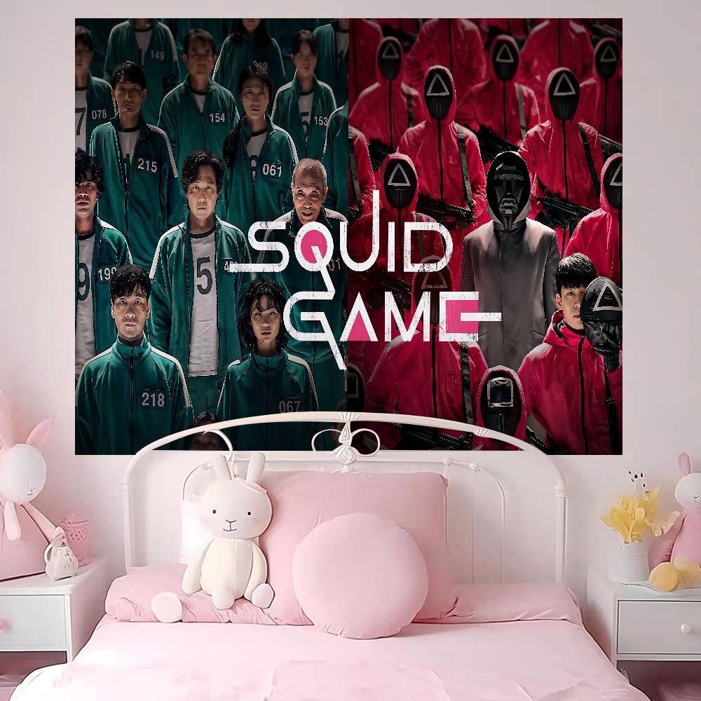 Gra TV SSquids Anime Gobelin Sztuka Science Fiction Pokój Wystrój Domu Sztuka Ścienna Dekoracja