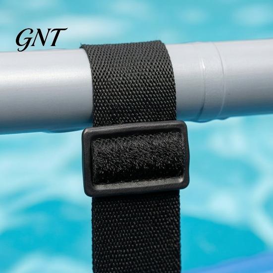 Überirdische Poolabdeckung Halter 6 Stück Solarabdeckung Gurte, Lagerung Verstellbarer Klettverschluss Außen Sicherungsbänder Gurte für Gestellpools, Halten
