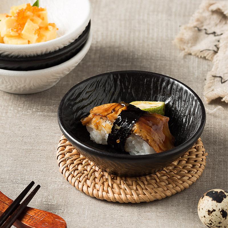 Japanese-Style Ceramic Dipping Saucer, Round Taste Saucer, Household Cold Dish Saucer, Vinegar Saucer, Barbecue Saucer, Square Snack Saucer
