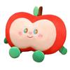 Green Apple Nap Pillow & Keychain Set: Red Apple Cushion for Sofa/Bed + Apple Pendant Keychain