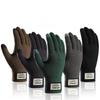 Men Winter Oversized Touch Screen Knitted Gloves Thick Plush Jacquard Windproof Warm Full Finger Thermal Mittens