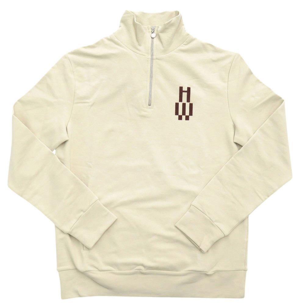 Used AUTHENTIC HUNTING WORLD Logo Half-Zipsweat Creme cotton/Polyurethane