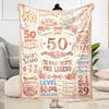 50th Anniversary Celebration Flannel Blanket-Soft and Suitable for Sofas,Beds,Offices,Travel,All Seasons,Great Gift for Holidays and Birthdays.