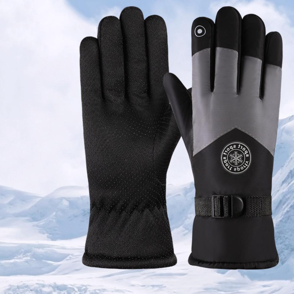 Touch Screen Touchscreen Snow Gloves Non-slip Riding Gloves New Winter Warm Mittens  Skiing