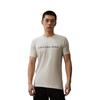 Calvin Klein T-Shirts Unisex Ivory Crew Neck Moderate Straight Fit J320931-ACF