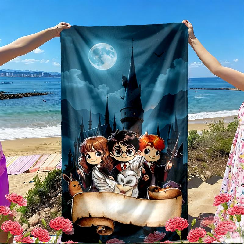 Fantasy film Print Beach Towel, Versatile Lightweight Absorbent Beach Towel for Pool Surf Yoga Bathroom, Perfect Birthday Holiday Gift