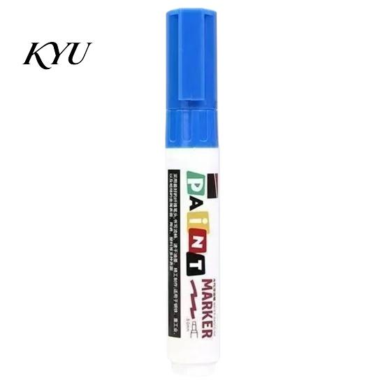 Oil Based Paint Pens 12 Colors Flat Tip Marker, Broad Pen for Metal Tire DIY Graffiti Steel Glass Leather, Waterproof Quick Dry Touch Up Marker