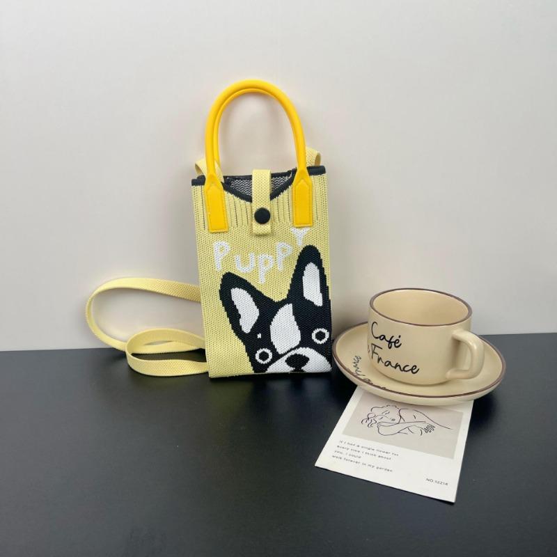 Ns Mobile Phone Bag Cartoon Cute Niche Design Knitted Bag Versatile Messenger Shoulder Bag Change Bag Cute Style