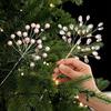 Elegant Mantlepiece Display Accents Faux Crystal Christmas Tree Picks with Bendable Wire, Acrylic Pearl Sprays Festive Bouquet Filler Strands