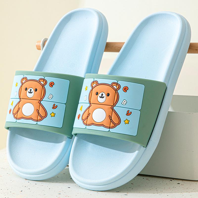 

Мужские сандалии и тапочки: Толстая подошва, нескользящая; Для домашнего и гостиничного использования; Модные милые стили для пар 40-41 небесно-голубой