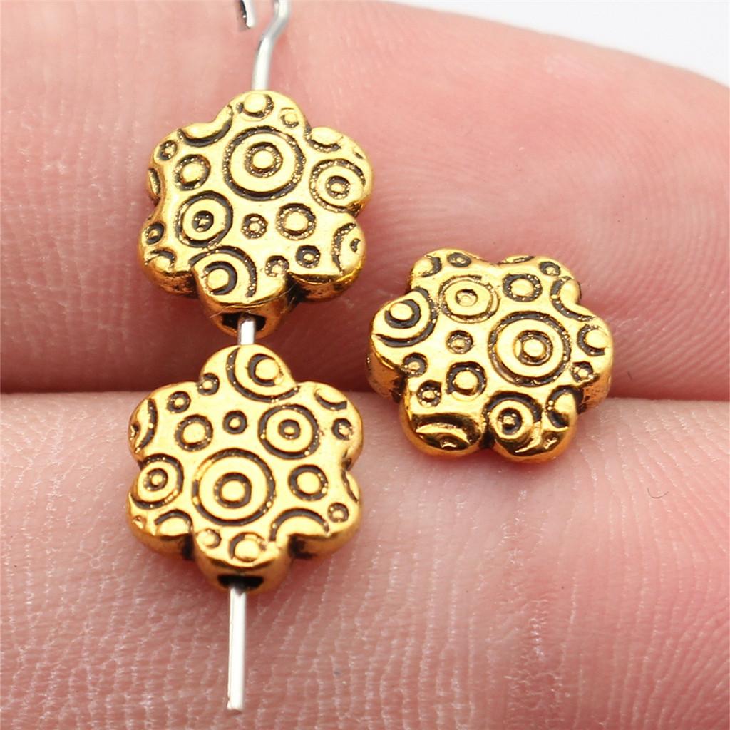 Twisted-Pattern Small-Hole Spacer Beads Mini Antique Bronze Silver Jewelry Making String Beads Separator