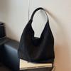 Women Large Capacity Relaxed Suede Tote Bucket Shoulder Bag For Daily Commute