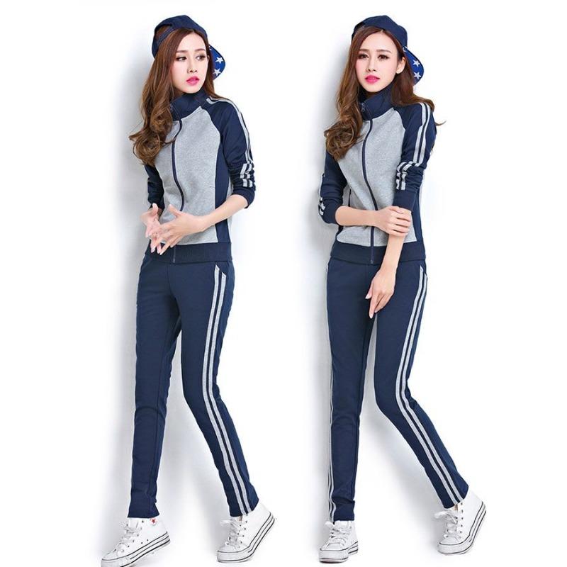 Premium Women Sportswear Set Spring Autumn Casual Running Outfit Korean Style Loose Fit Two Piece Fashionable