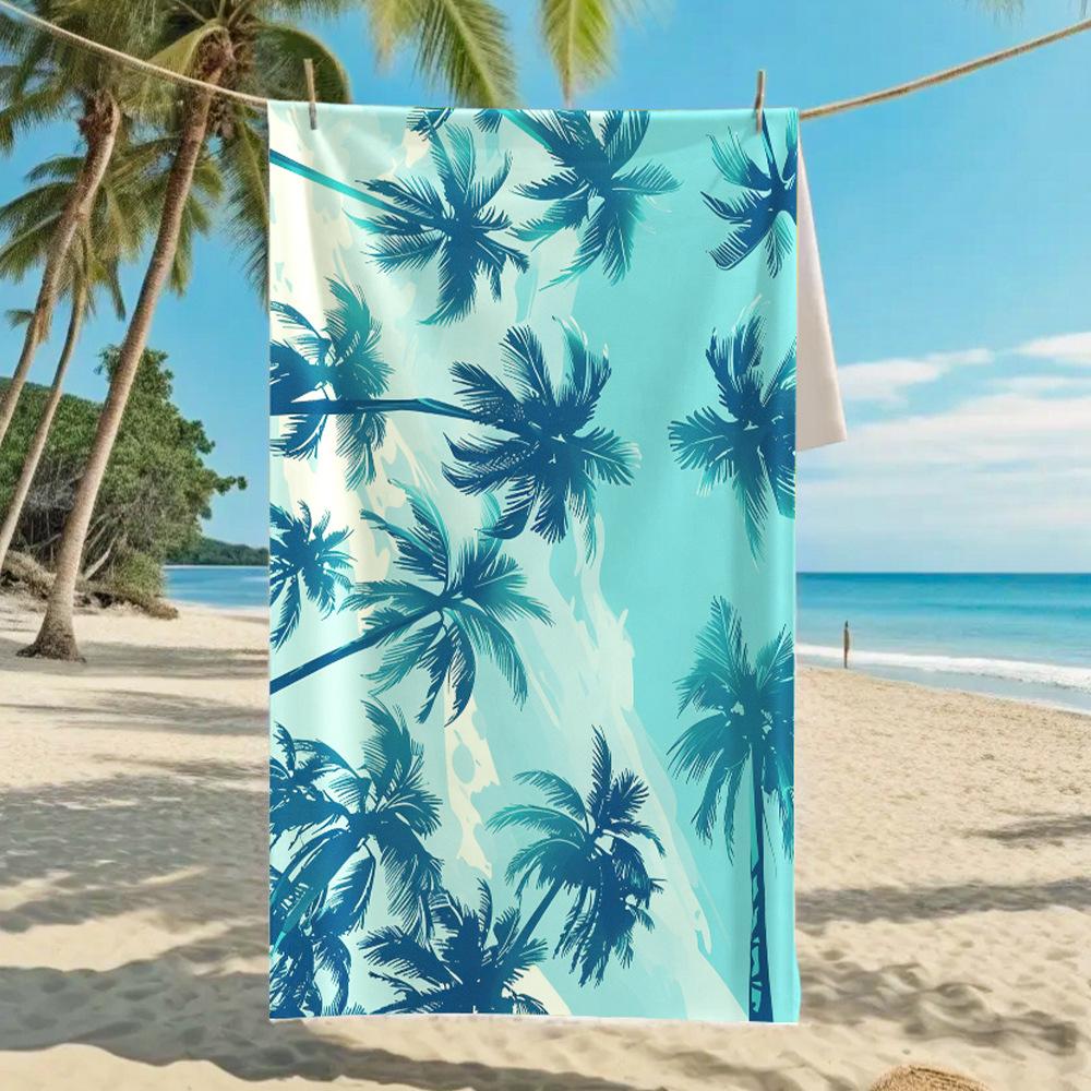 New, Double-sided Velvet Beach Towel Quick-drying Sports Towel Printed Bath Towel
