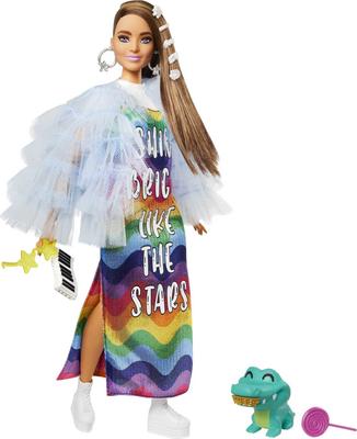 Barbie Fashion Up Rainbow Dress 3 and GYJ78 [Dress-Up Doll] [Bendable Joints] [Doll & Accessories] [Ages Up]