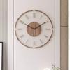 Creative transparent floating digital wall clock,3D wood grain, modern home decoration wall clock background wall