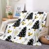 Christmas Theme Flannel Throw Blanket Christmas Tree Snowflake Pattern for Couch Bed Sofa Festival Gift for Boy Girl Lightweight