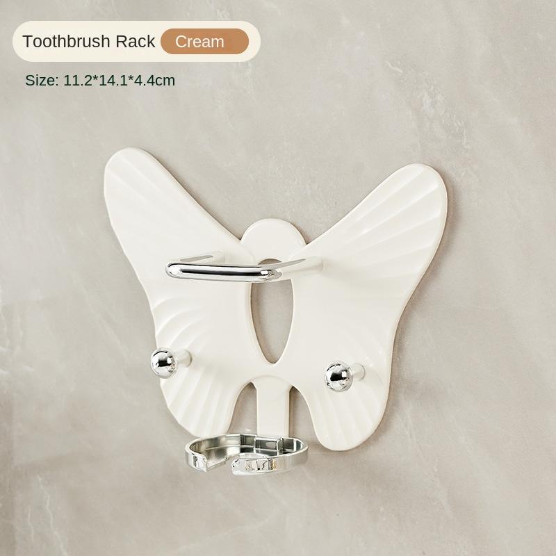 

Toothbrush Holder Multi-functional Storage Rack Light Luxury Bathroom Perforation-free Wall Hanging Toothbrush Storage Rack