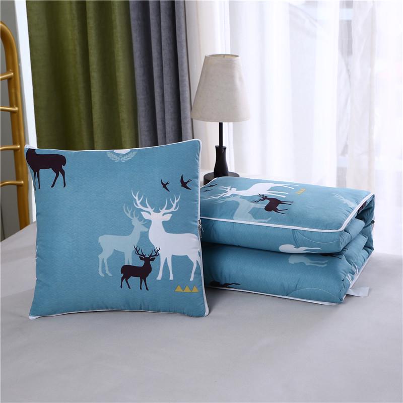 Convertible Pillow Blanket: Backrest, Quilt, Cushion for Sofa, Car, or Office Nap - Ideal for Spring/Summer.