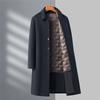 Men's Korean Style Detachable Down Liner Wool Overcoat, Winter 2025
