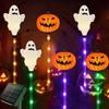 Halloween Solar Pumpkin and Ghost Outdoor Waterproof Garden Lights