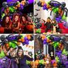 Bonropin 175pcs Halloween Balloon Garland Arch kit with Black Orange Green Purple Balloons Spider Balloons Halloween Foil Balloons for Halloween