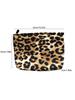 1pc leopard print makeup bag Storage bag Skincare toiletry bag Hold bag Inner bag, travel bag