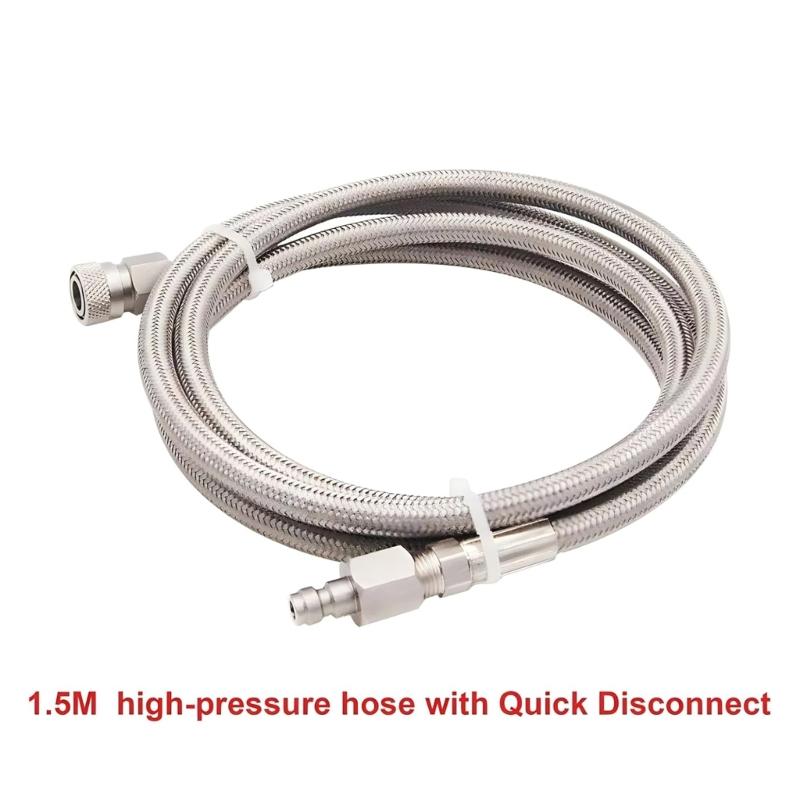 Set Adattatore Tubo CO2 per Macchina Sodas con Tubo Resistente all'Usura Accessori Sodas Adattatore Tubo per Bombole CO2 con Tubo Lungo