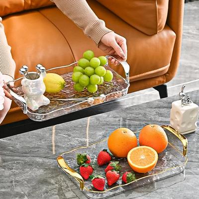 Nordic Fruit  Tray  Luxury Tea Dessert Plate with Handle Living Room Cup Dessert Plate Table Decor