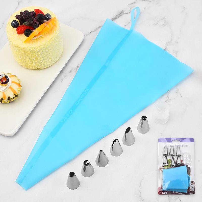 Round Cream Icing Nozzle Set with Puff Pastries & Baking Tools - Stainless Steel 430