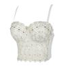Fashion New New Arrival Vest Sexy Suspenders Backless Lace Embroider Light Diamond Wrapped Chest and Waist Tube Top Intimates Outwear