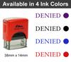 Printtoo Denied Self Inking Rubber Stamp Pre,Inked Office Stamp, Home Office Business Stationery, 38 X 14 Mm,