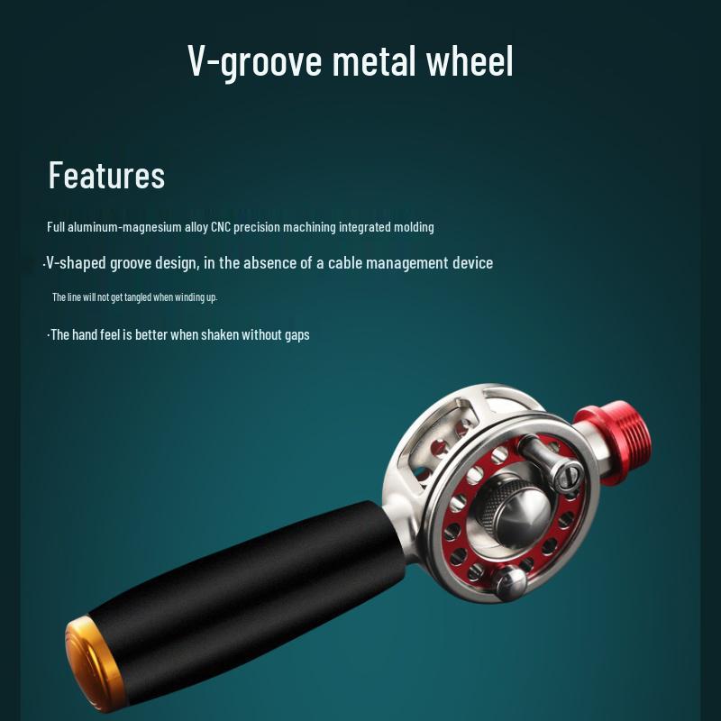 ZTO Portable 19 Tone Super Hard Fishing Rod with Integrated Reel: Compact, Through-Handle Design, Internal Wiring, Handheld.
