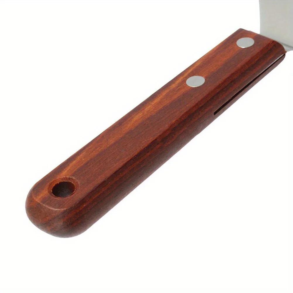 Damaly,13-inch Stainless Steel Pizza Spatula, A 13-inch Stainless Steel Pizza Spatula Equipped with A Wooden Handle.