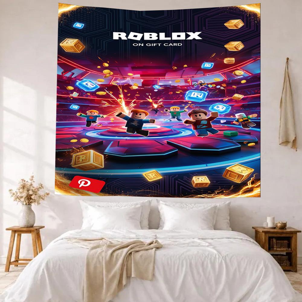 Roblox Vægdekoration Vægtæppe Kunst Til Kæledyrs Mindesmærke Fødselsdag Bryllupsfest Baggrund Familiegave
