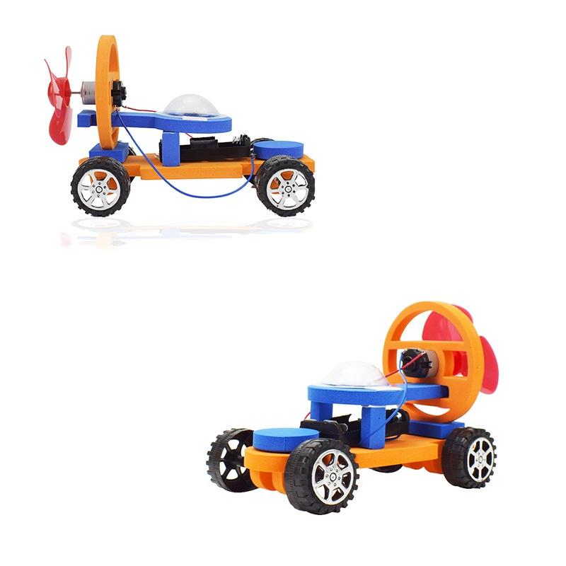 Wind Power Electric Racing Science Physics Experiment Toys for Kids Teens Handmade Assembling Educational Toy Gifts