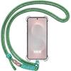 Coque pour Samsung Galaxy S25 FE, Silicone Antichoc Anti-Rayures avec Bandoulière Vert Nuit