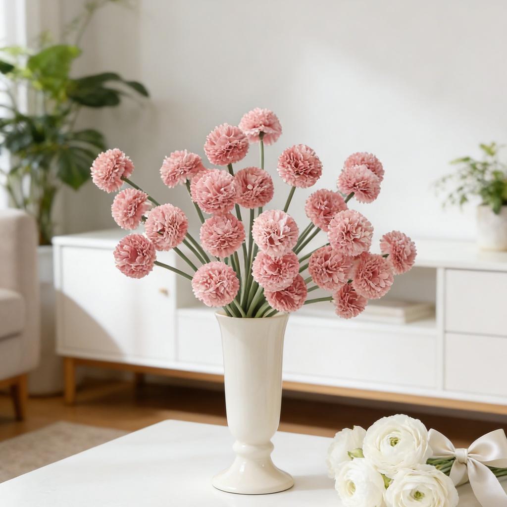 Artificial Flowers Silks Mini Ball Chrysanthemum Home Room Table Wedding Bridal Bouquets Decora Festival Outdoor Yard DIY Gifts