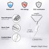 Vnox Stainless Steel Lightning Pendant Necklace, 60cm Box Chain with Lobster Clasp, Punk Waterproof Jewelry Gift for Men Women