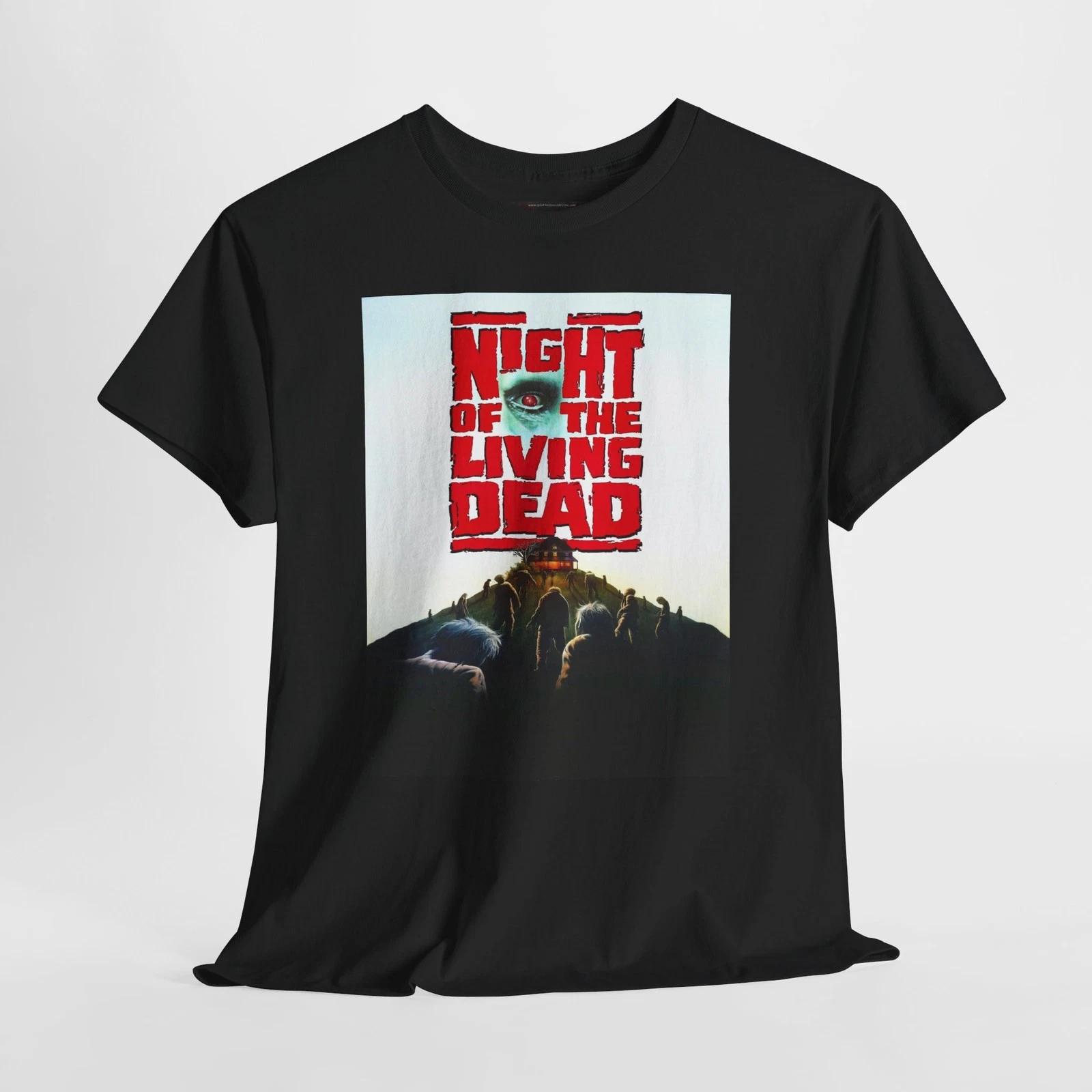Night of the Living Dead 1990 Retro Movie Poster Horror Unisex Graphic T-Shirt 4XL