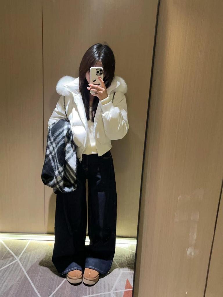 Damen 2025 Daunenjacke mit Pelzkragen - Kurz, Verdickt, Koreanischer Stil, Wintermantel